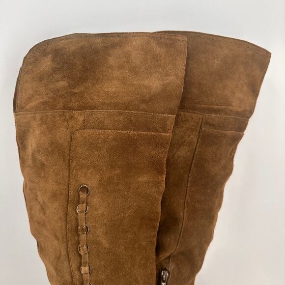 Nine West Brown Leather Suede Adele Knee High Boots Size 8 - Picture 10 of 10